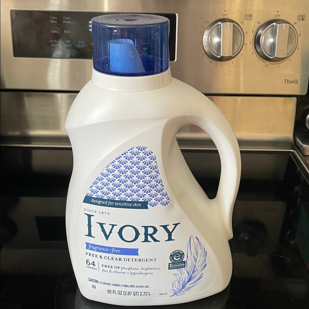 Ivory Laundry Detergent - 92oz 64 Loads Bottle Fragrance Free for Sensitive Skin - Picture 6 of 6
